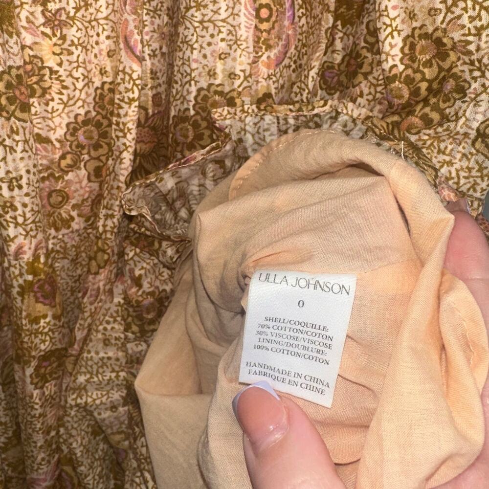 Ulla Johnson Adele Mini Dress Ruffle Sleeves In M… - image 7